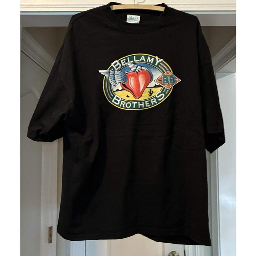 HOM5016 Vintage Graphic Music T shirt Bellamy Brothers 2003 Black Size 2XL